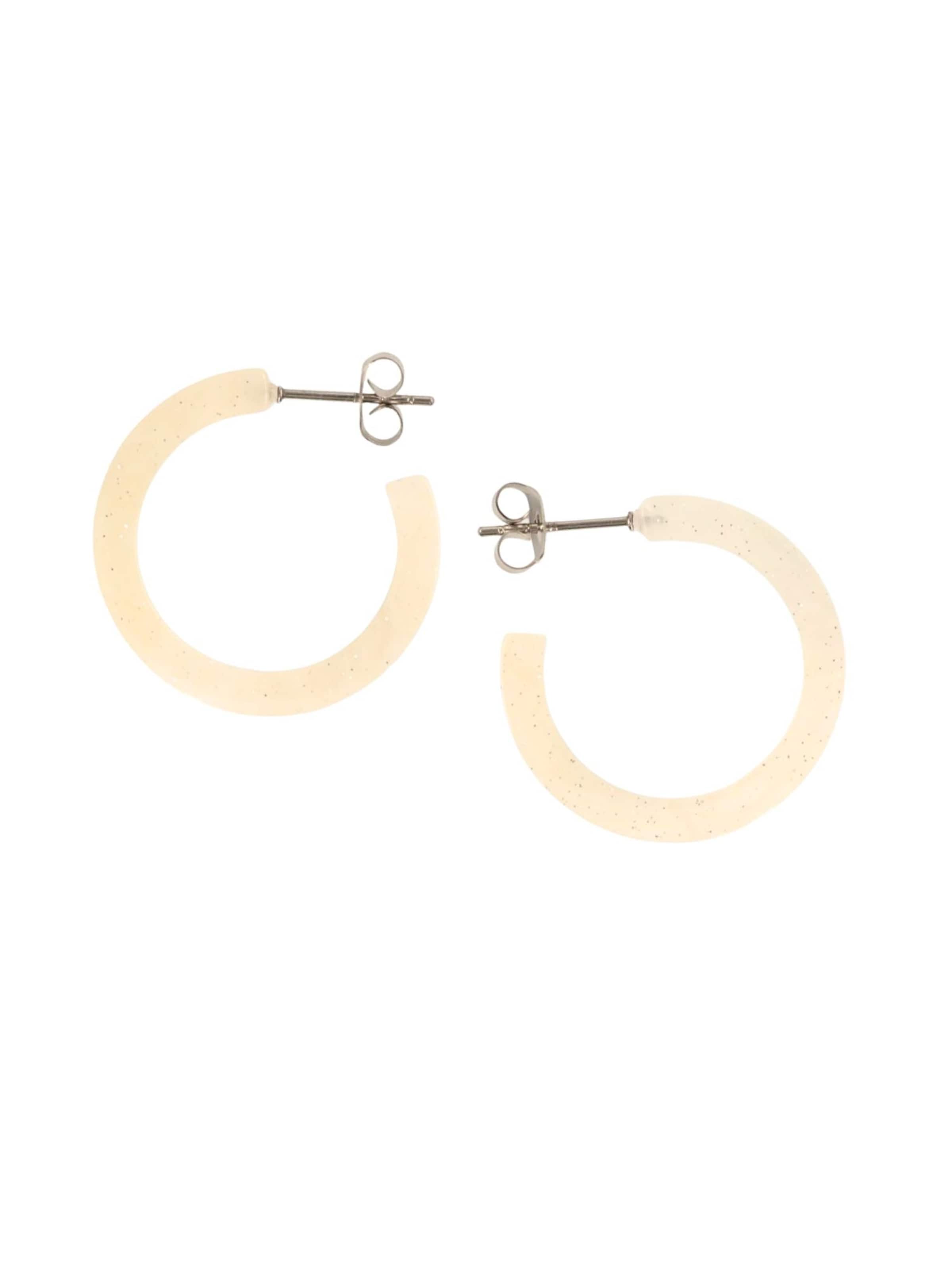 Fräulein Wunder Ohrringe 'Acetat Anni'‌‌‌‌‌‌‌‌‌ in Beige: Vorderseite