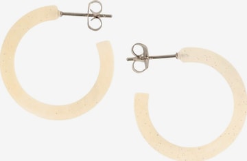 Fräulein Wunder Ohrringe 'Acetat Anni' in Beige: Vorderseite