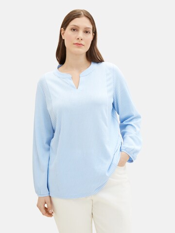 Tom Tailor Women + Bluse in Blau