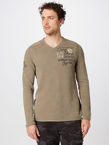 CAMP DAVID Sweater in Grey: front