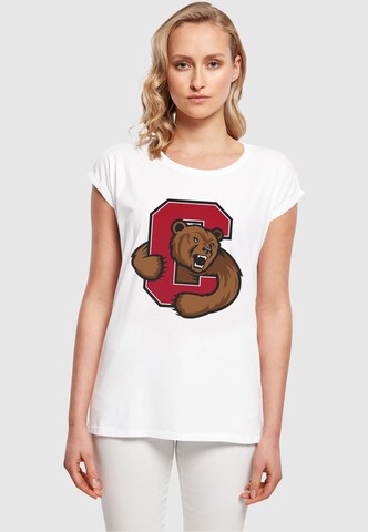 T-shirt 'Cornell University - Bear' Merchcode en blanc : devant