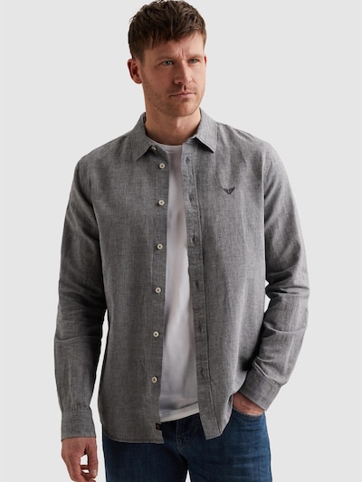 PME Legend Button Up Shirt 'Cotton/linen shirt with embroidered logo' in S in Dark blue, Item view