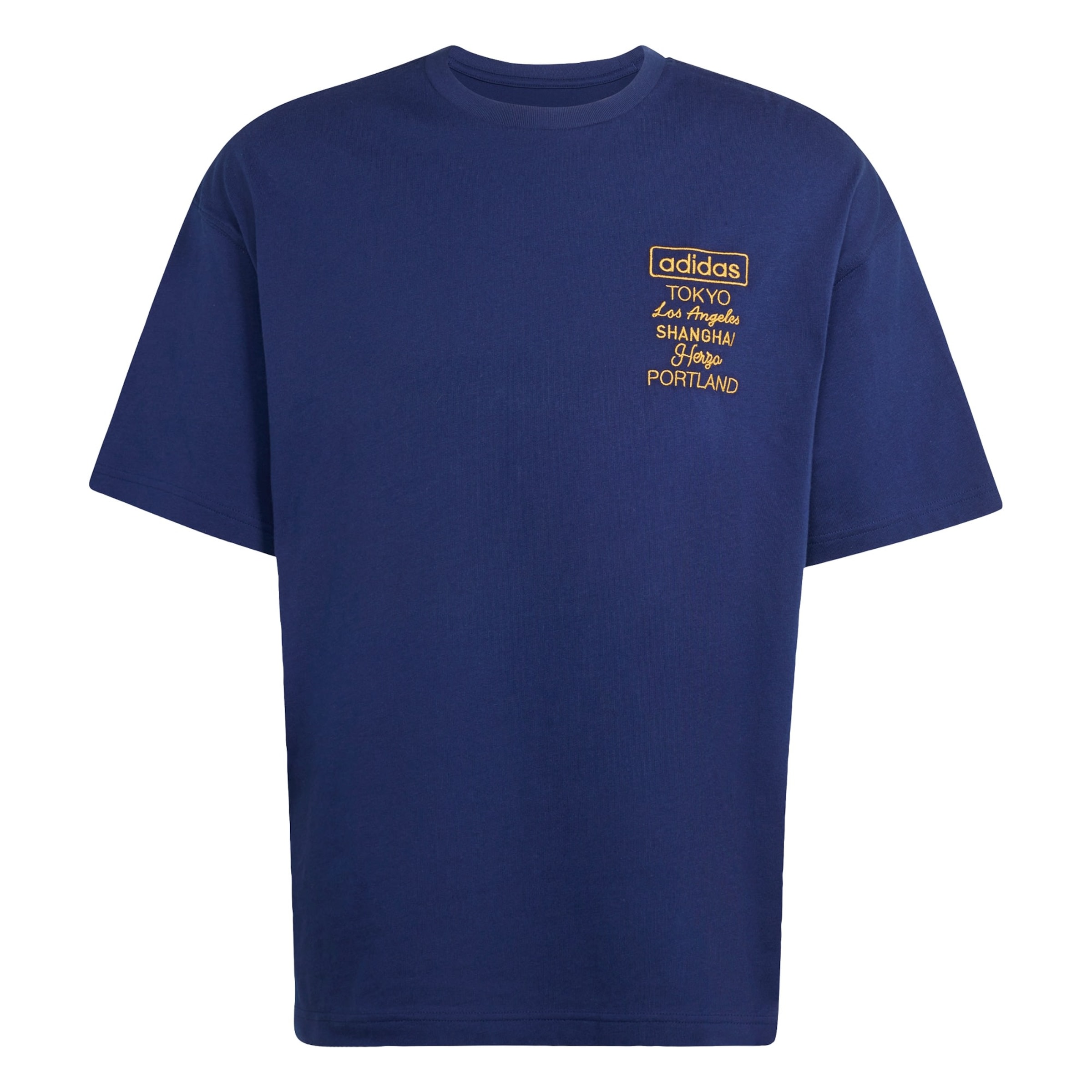 Maglietta 'Golden Cities' in XS ADIDAS ORIGINALS di colore blu / giallo oro, Visualizzazione prodotti