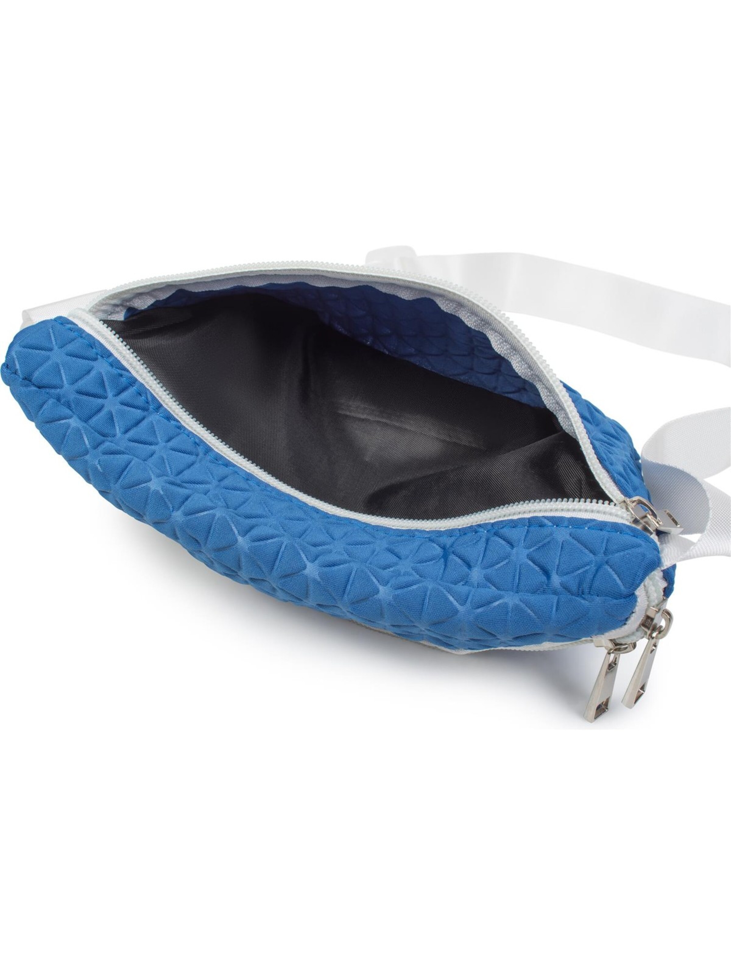 styleBREAKER Gürteltasche 'Bauchtasche geometrische Prägung, Gürteltasche'‌‌‌ in Blau
