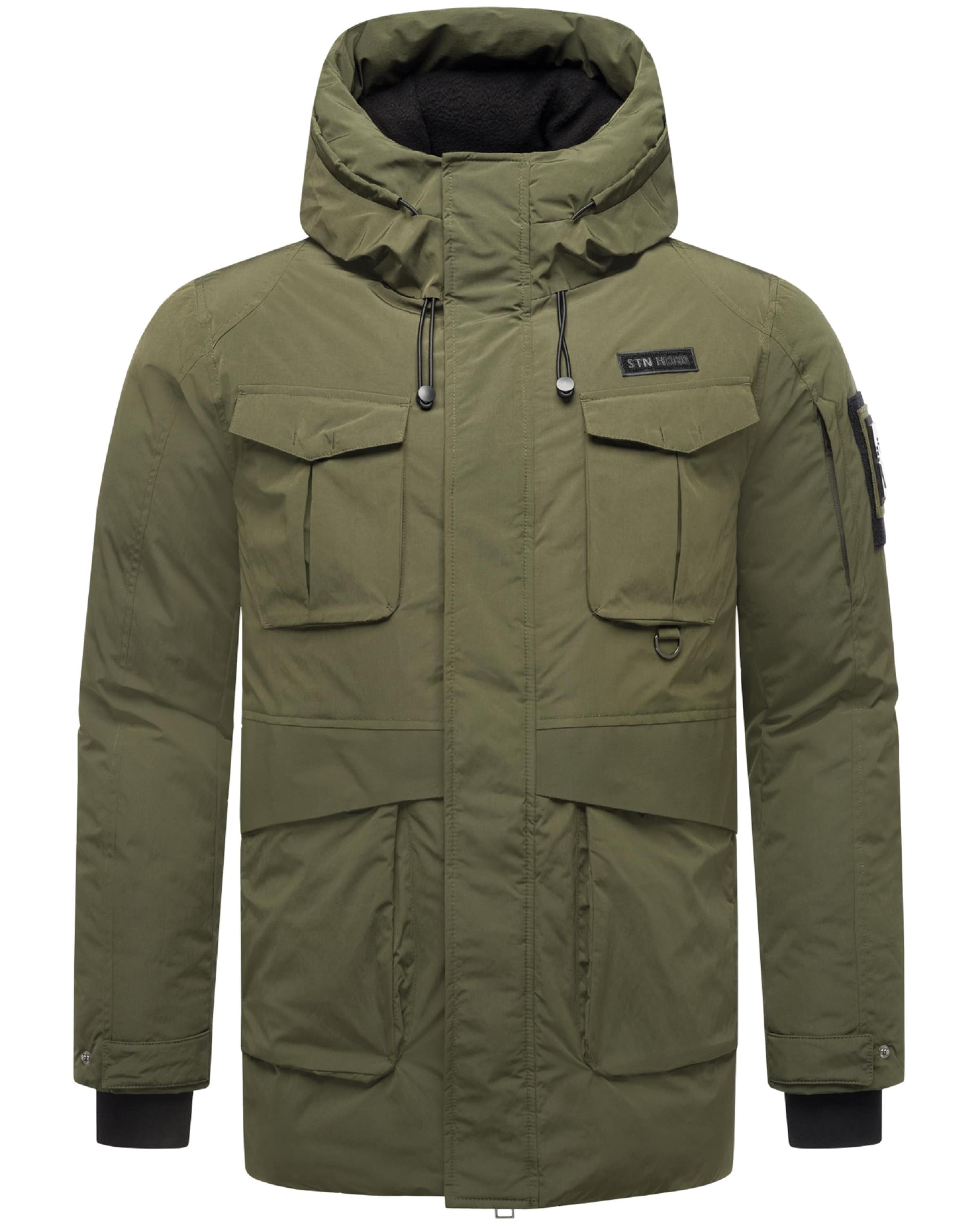 STONE HARBOUR Winterjacke 'Edriik XX' in Grün: Vorderseite