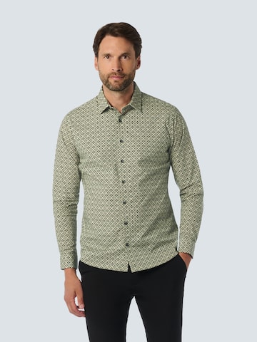 No Excess Regular Fit Hemd in Grün: Vorderseite
