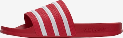 Šlepetės 'ADILETTE' iš ADIDAS ORIGINALS, spalva – raudona / balta, Prekių apžvalga