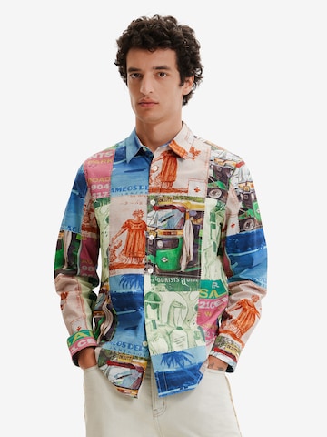 Desigual Regular fit Риза в розово: отпред