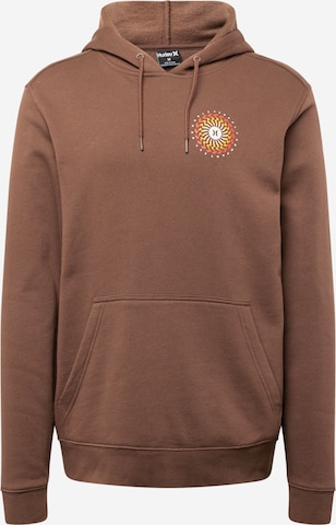 Hurley Athletic Sweatshirt 'SAW SUN' in Brown: front