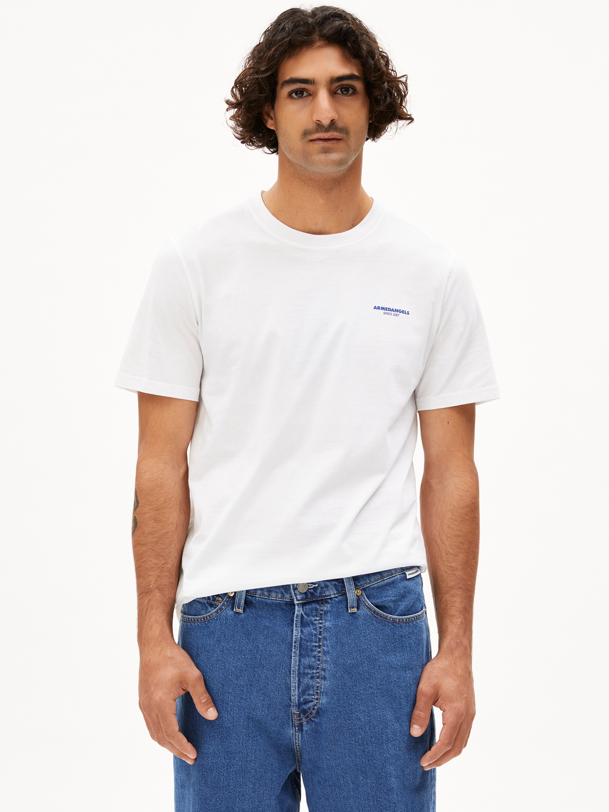 ARMEDANGELS Shirt 'MAARKOS LIGHT SUN' in White: front