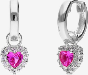 Boucles d'oreilles 'Herz' Lucardi en argent : devant