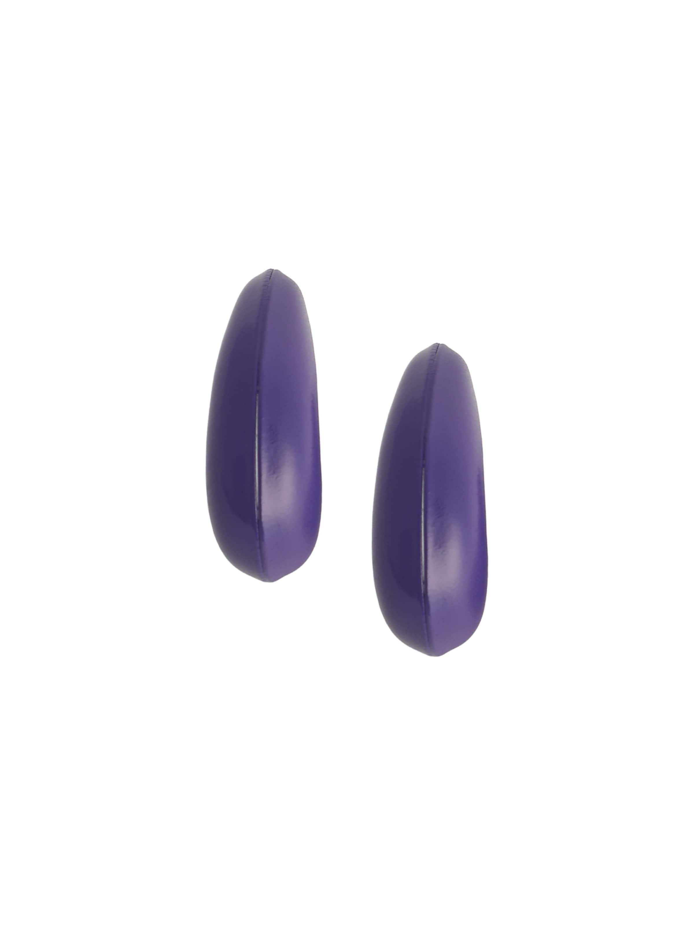 Boucles d'oreilles 'Ondria' SOHI en violet : devant