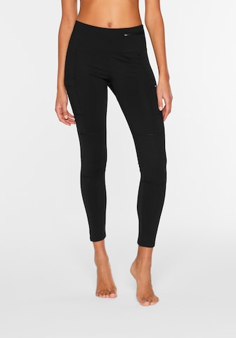 Skinny Pantalon de sport LASCANA ACTIVE en noir : devant