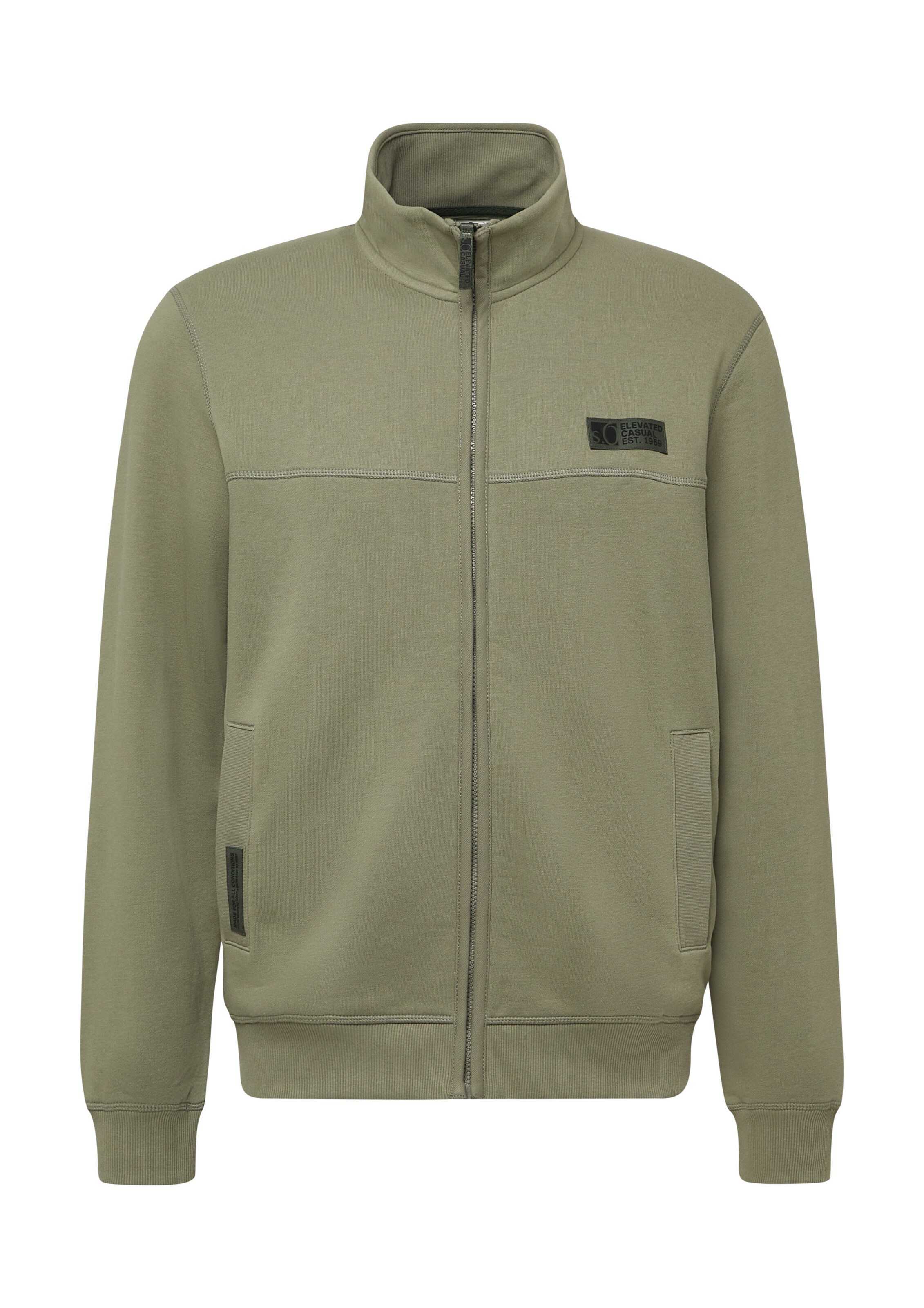 s.Oliver - Casaco em moletão em verde: frente