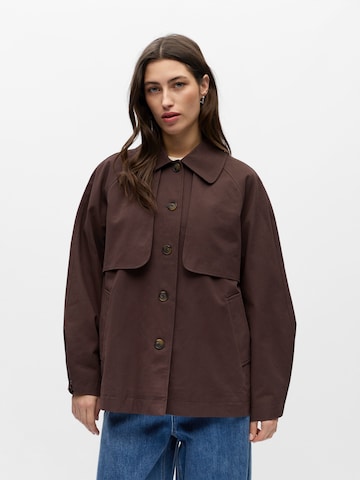 Veste mi-saison 'OBJPaula' OBJECT en marron : devant