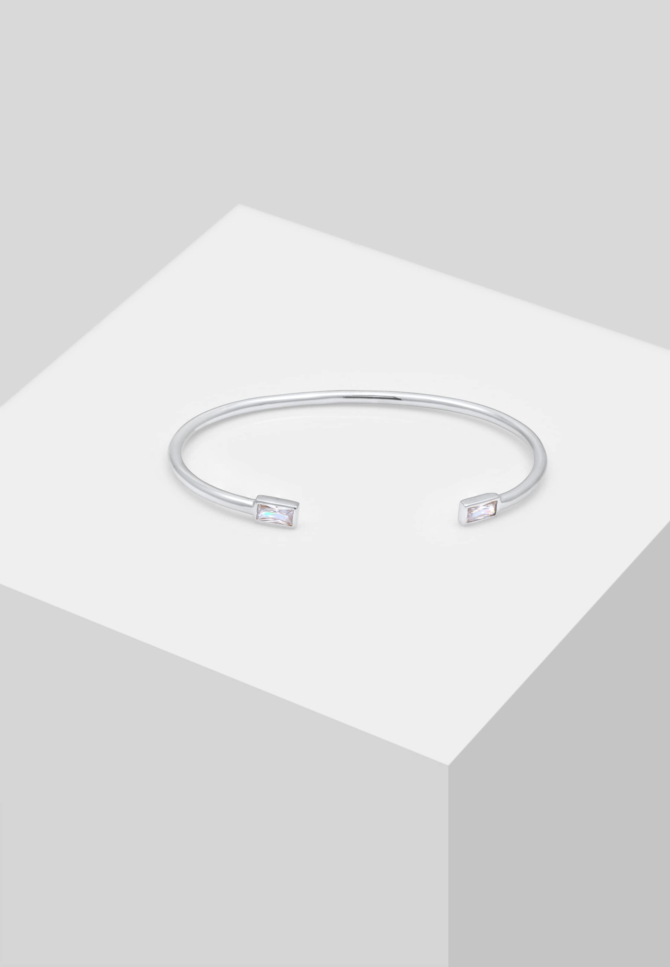 ELLI Armband Armreif, Rechteck in Silber