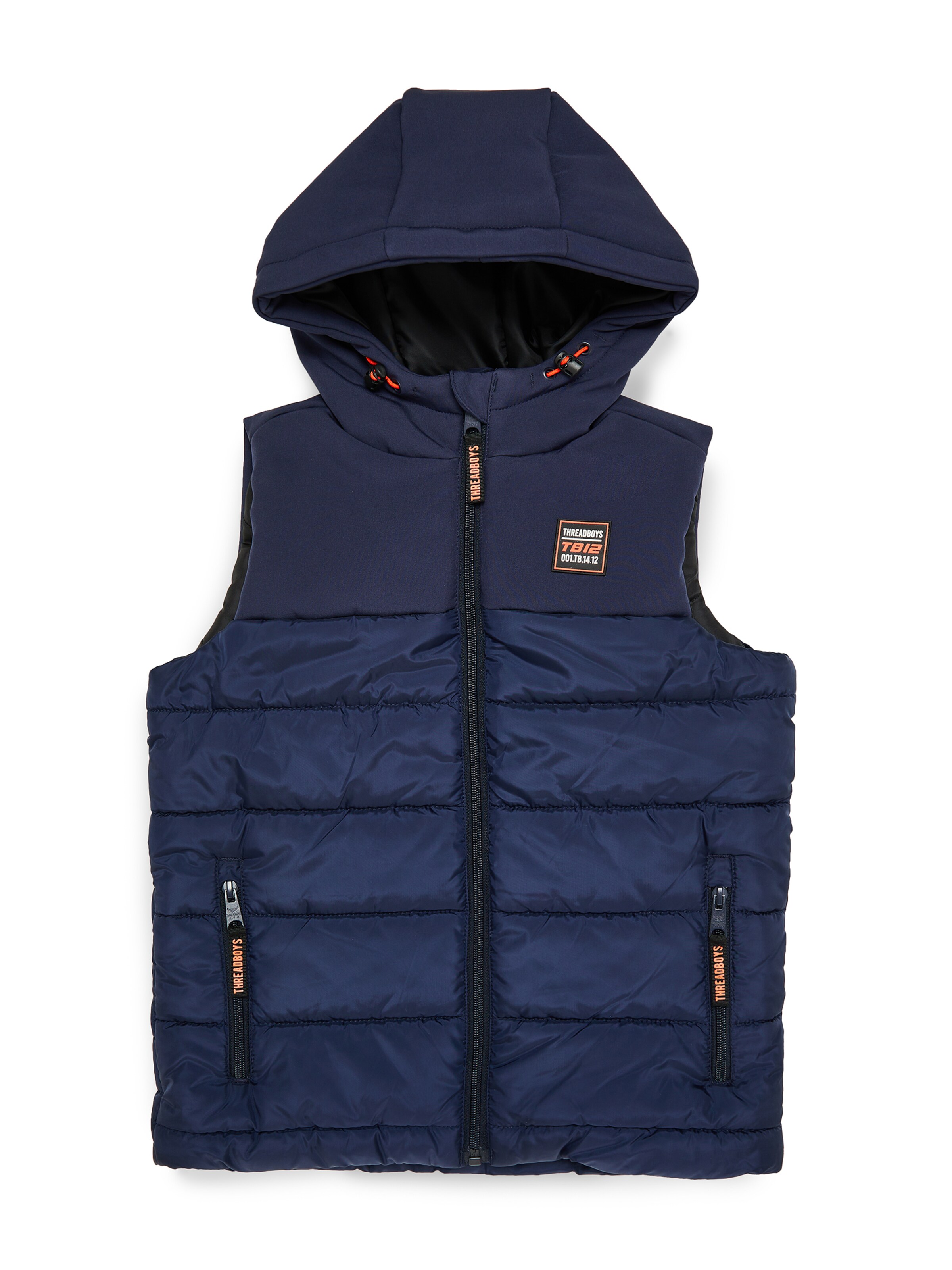 Threadboys Bodywarmer in Blauw: voorkant
