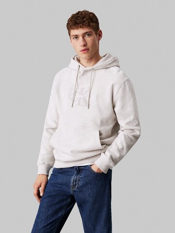 Calvin Klein Jeans Sweatshirt in Grijs: voorkant