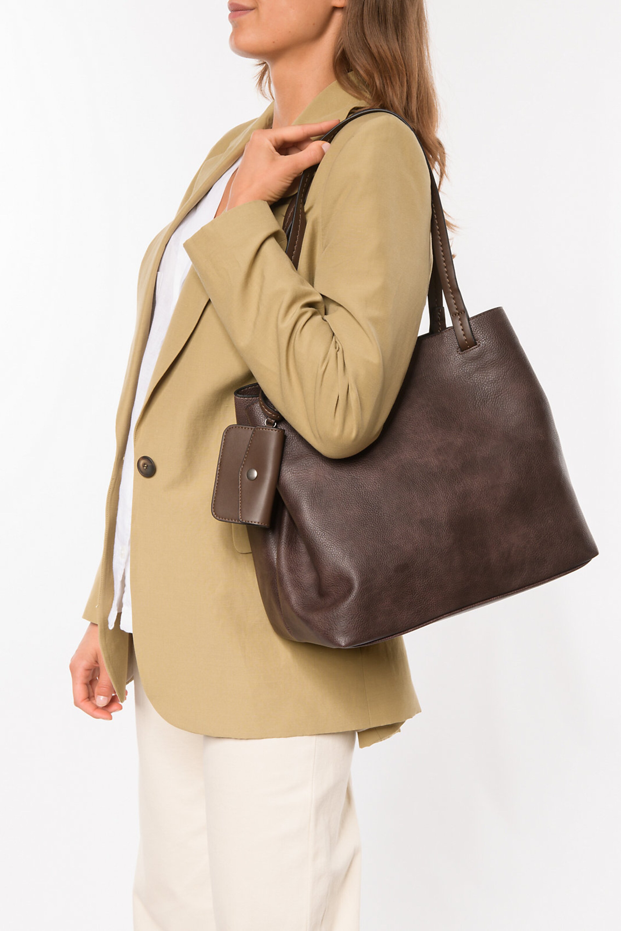Frauen Taschen & Rucksäcke TOM TAILOR Shopper 'Rubiana' in Dunkelbraun - LW12092 Frauen Taschen & Rucksäcke TOM TAILOR Shopper 'Rubiana' in Dunkelbraun - LW12092