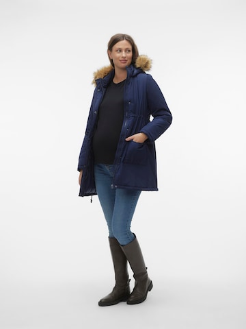 MAMALICIOUS Winterparka 'Macy' in Blauw