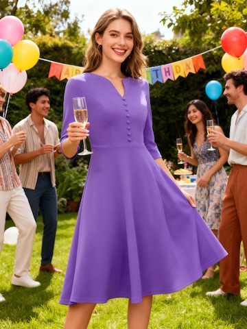 Zapaka Cocktail Dress in Purple