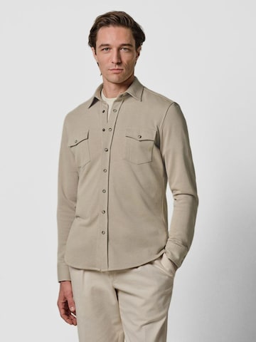 Profuomo Knit Cardigan in Beige: front