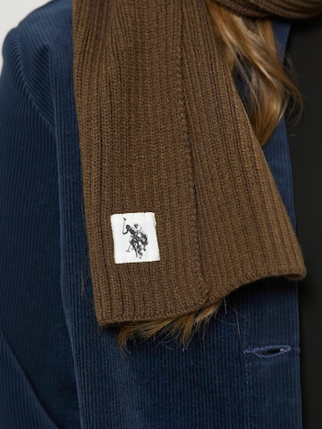 U.S. POLO ASSN. Sjaal ' UUGabi ' in Bruin: voorkant