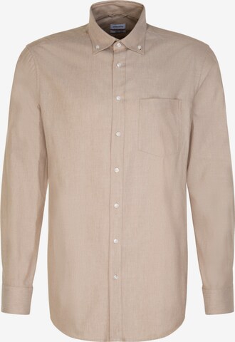 SEIDENSTICKER Business Shirt ' SMART ESSENTIALS ' in Beige: front