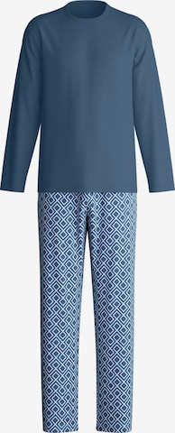 CALIDA Long Pajamas 'Relax Streamline' in Blue: front