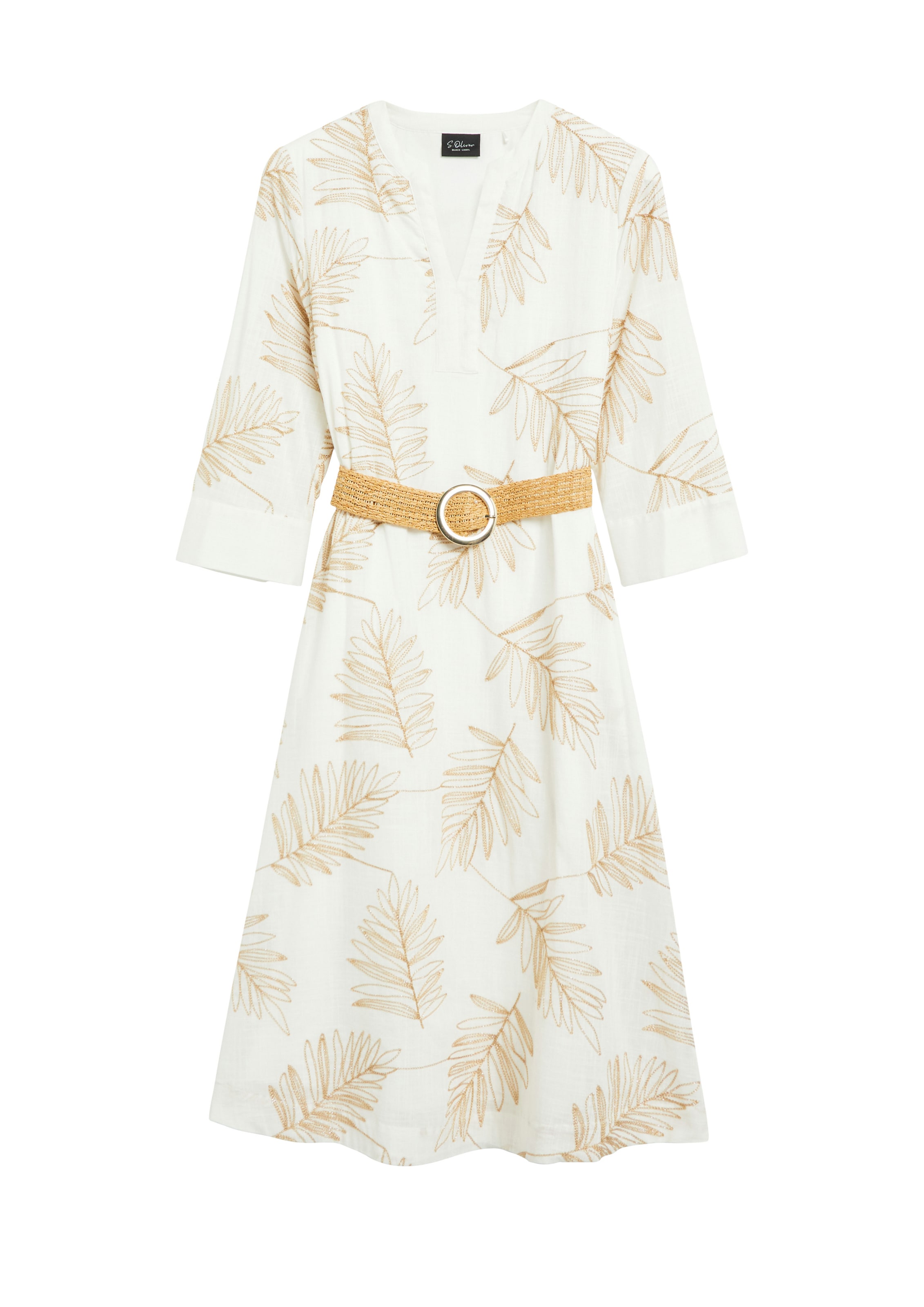 s.Oliver Kleid in Beige: Vorderseite