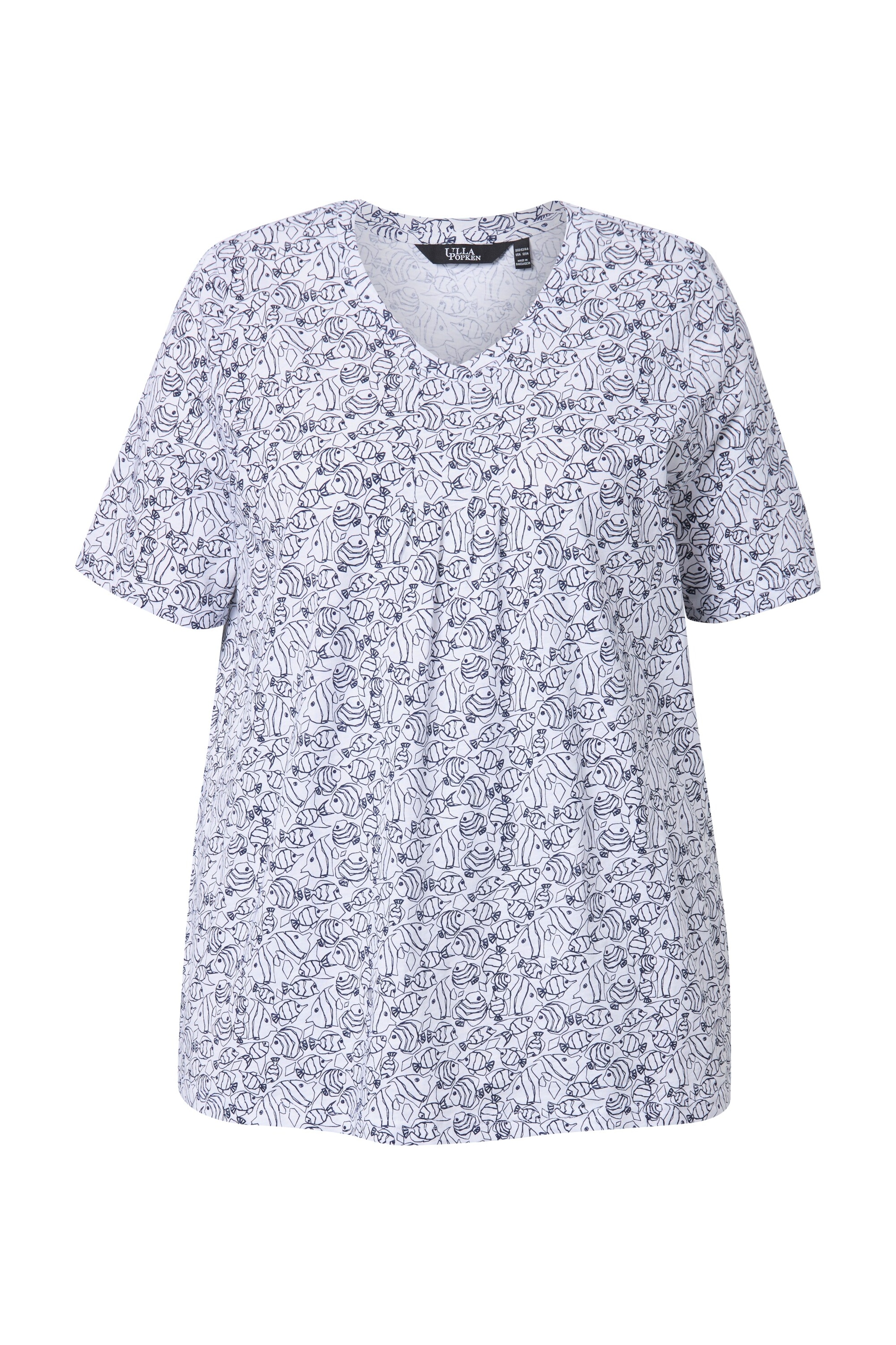 Ulla Popken Shirt in Blauw: voorkant