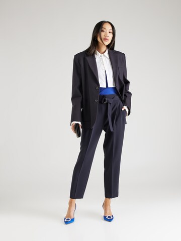 BOSS Конический (Tapered) Плиссированные брюки 'Tapiah' в Синий