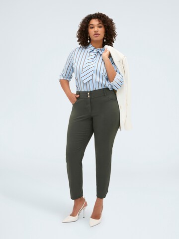 Skinny Pantalon Fiorella Rubino en vert