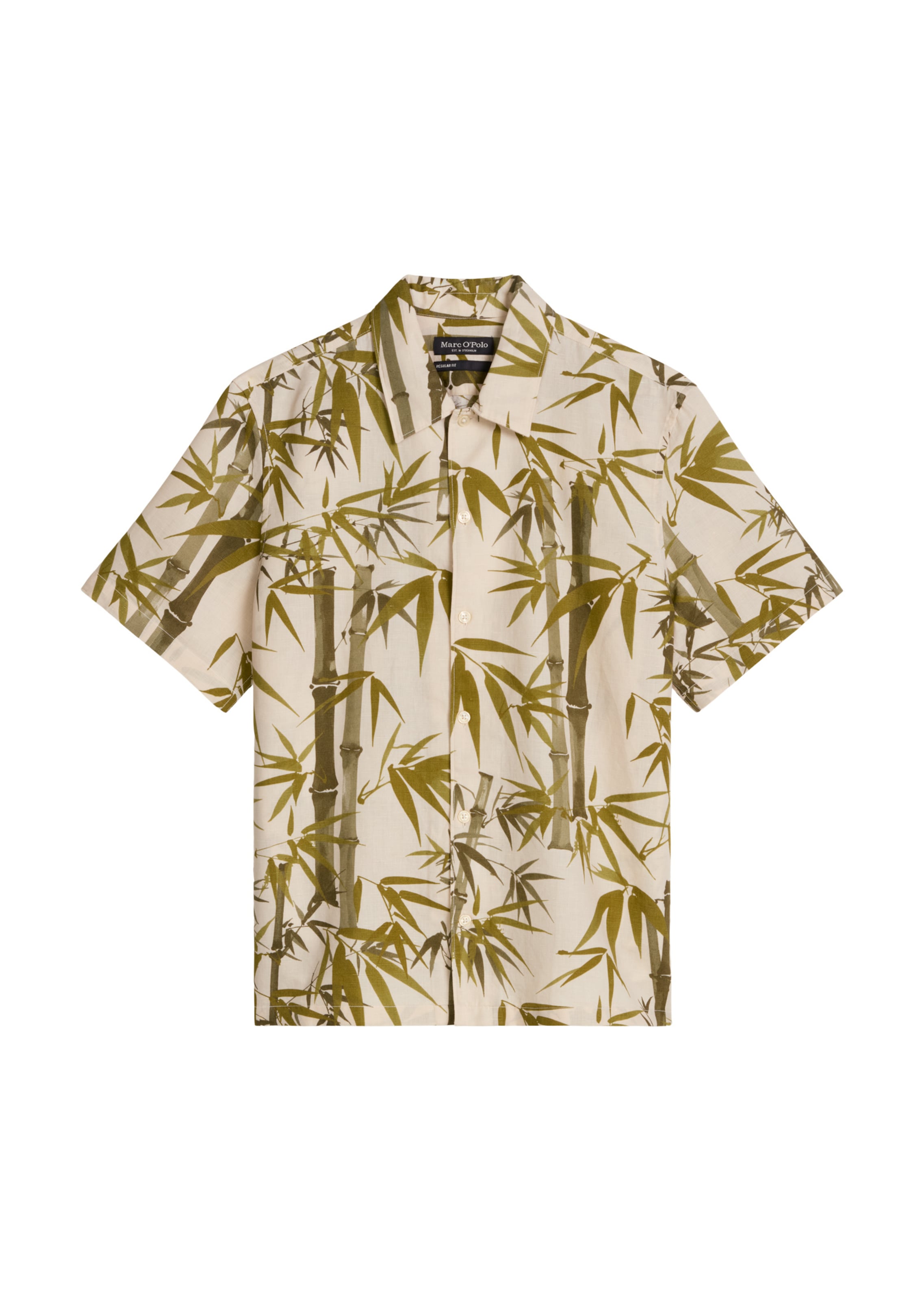 Marc O'Polo Regular fit Overhemd in Bruin: voorkant