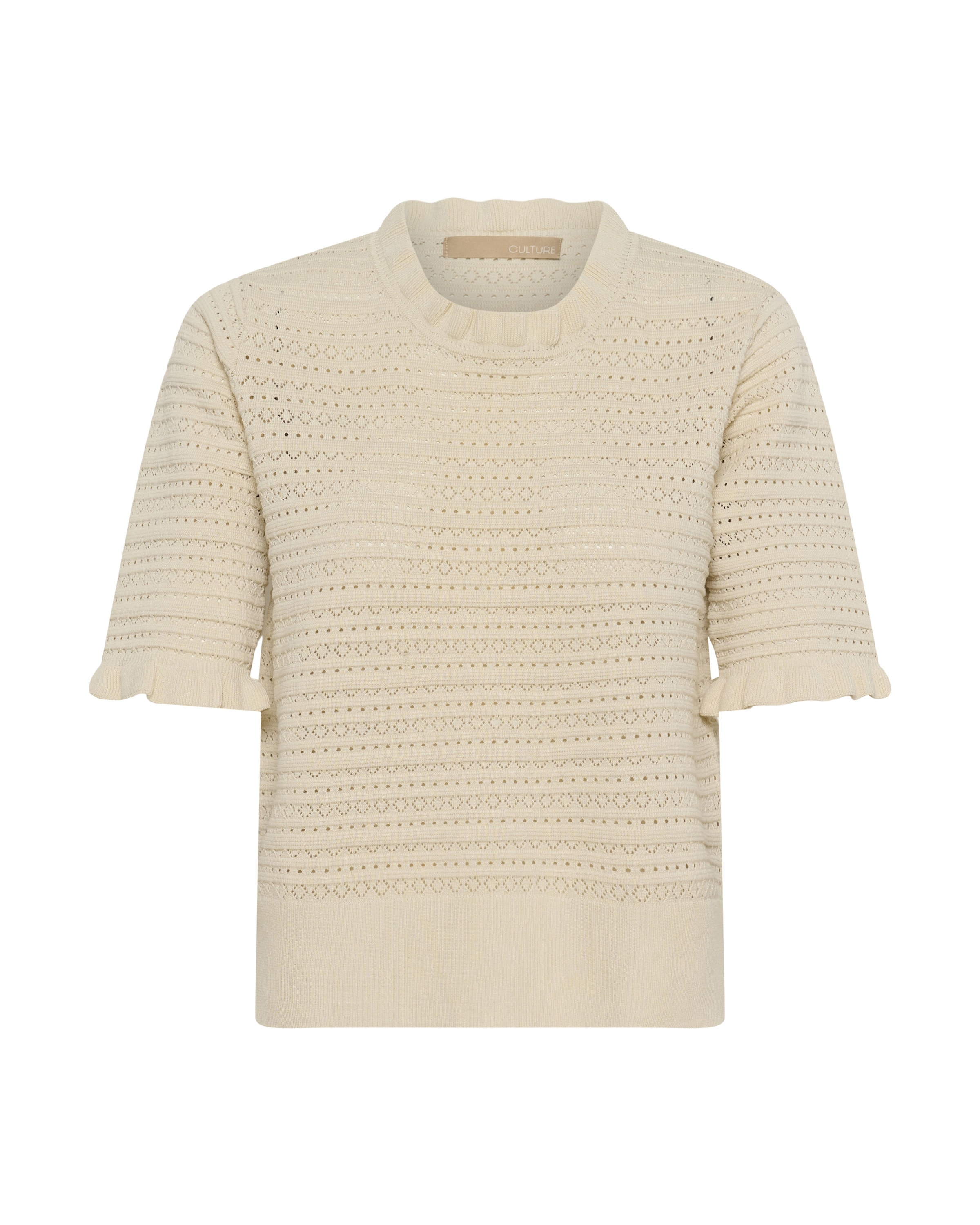 Pull-over CULTURE en beige : devant