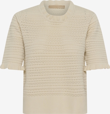 Pull-over CULTURE en beige : devant