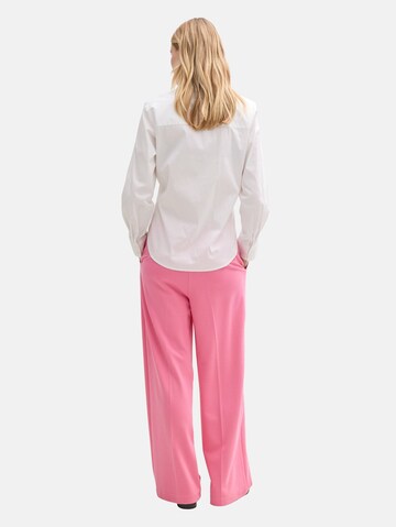 TOM TAILOR Wide leg Pleated Pants 'Lea' in Pink