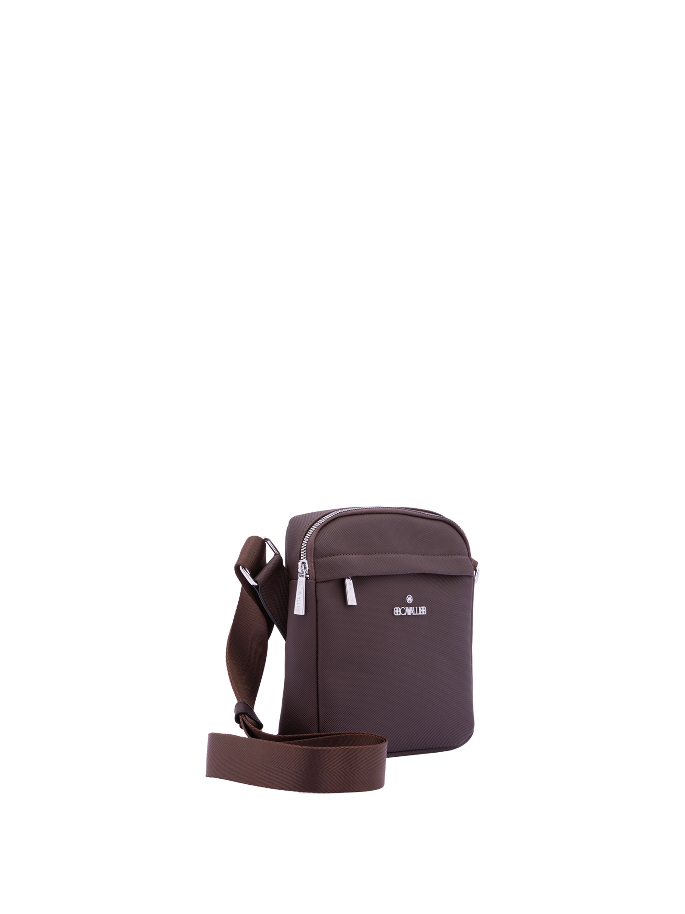 Borsa a tracolla 'Borsa a Tracolla B Cavalli Poliestere Zip Nera 19x21x6 cm' di B. Cavalli in marrone