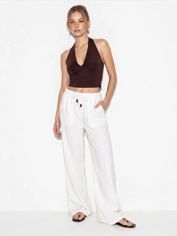 Bianco Lucci Wide leg Trousers 'Hose' in White