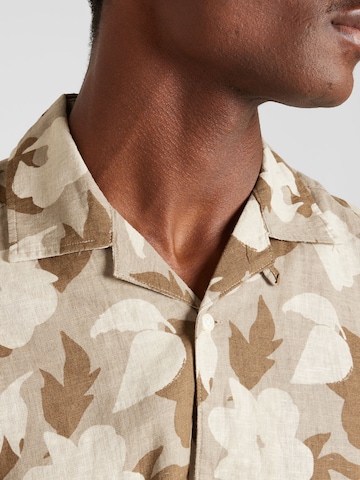 Only & Sons Regular fit Button Up Shirt 'TREV' in Beige