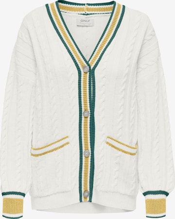 Only Petite Knit Cardigan in White: front