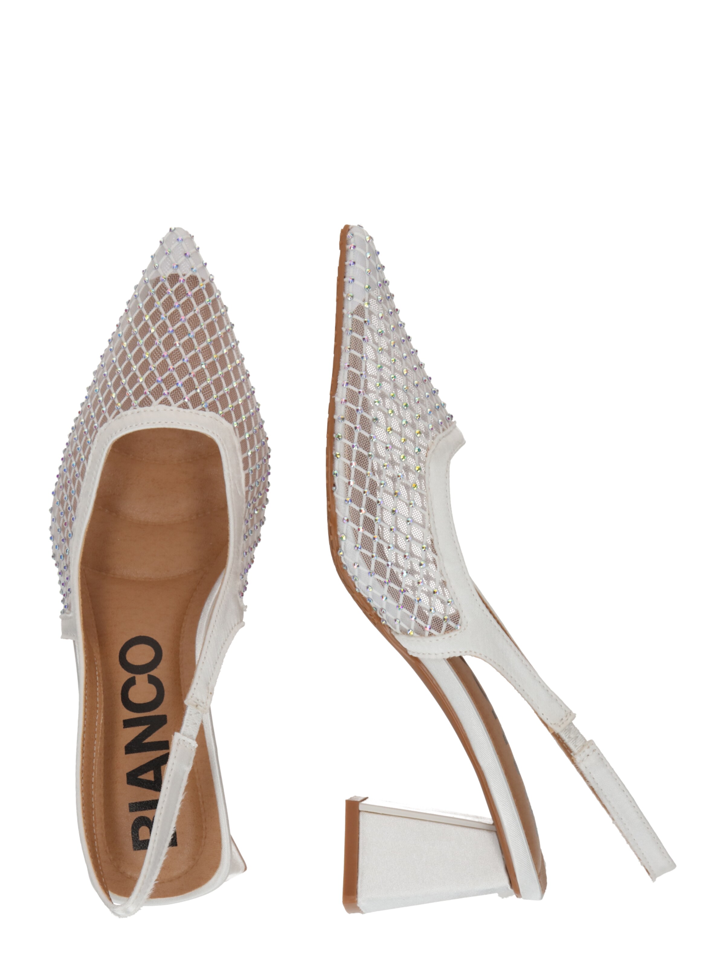 Bianco Lodičky s otvorenou pätou 'Maralyn' - Biela