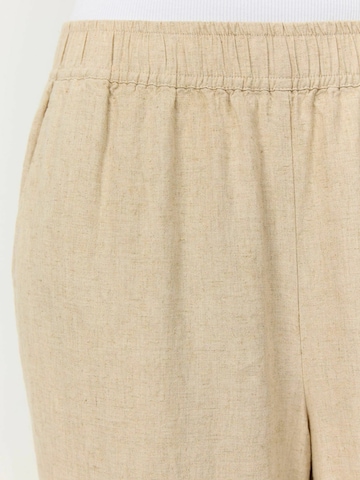 Levete Room Loosefit Housut 'Naja 7' värissä beige