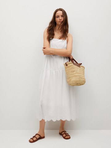 MANGO Letné šaty 'Ceci' - biela