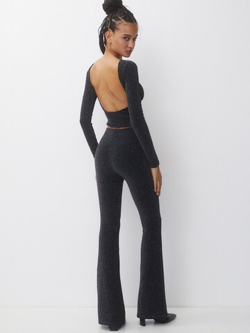 Pull&Bear Flared Leggings in Schwarz