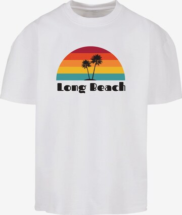 Merchcode Shirt 'Long Beach' in White: front