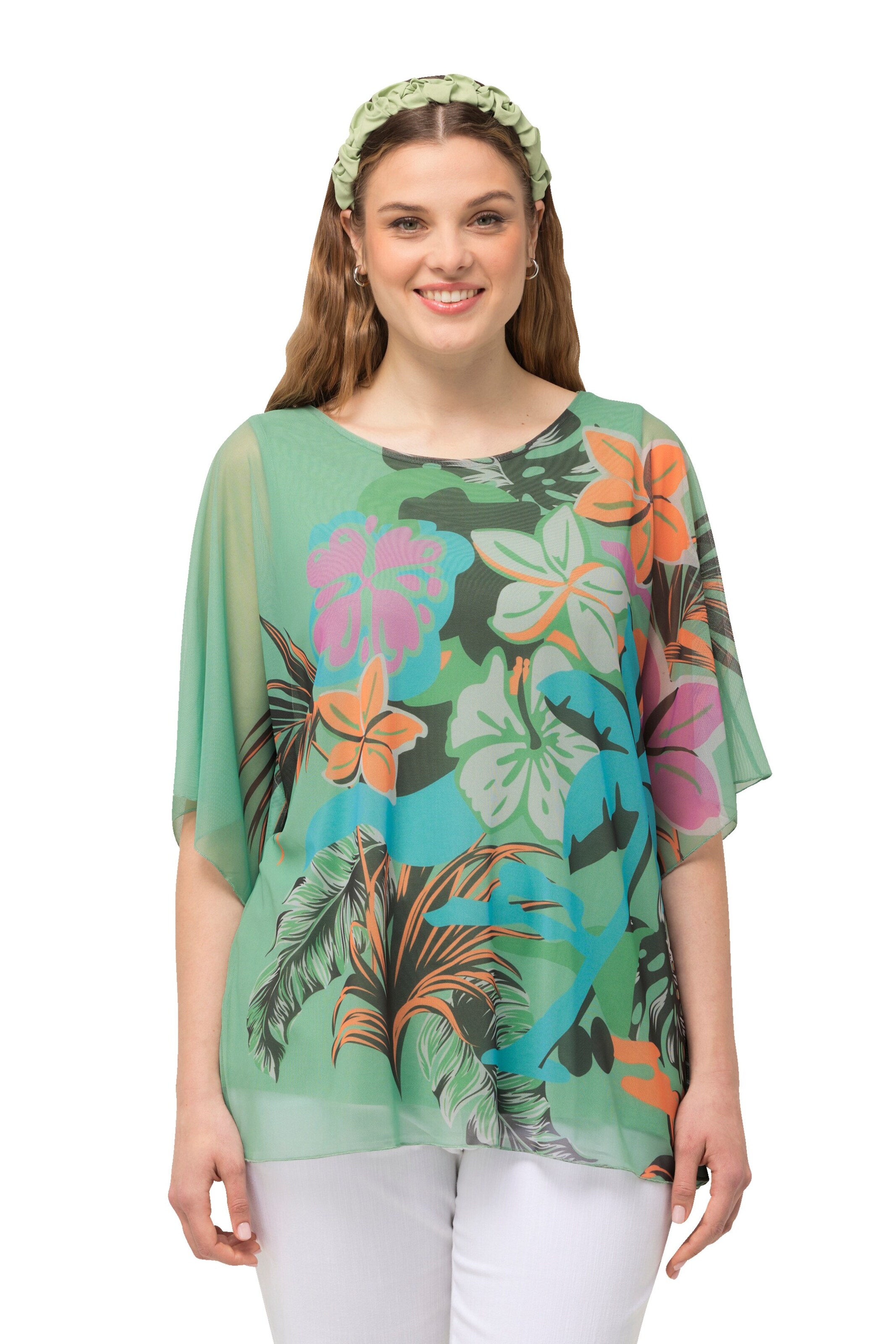 Ulla Popken Blouse in Green: front