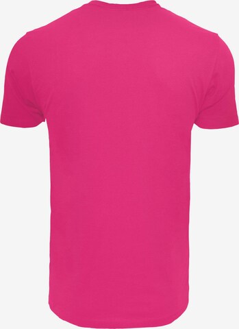 Merchcode T-Shirt 'Merry Christmas Lights' in Pink