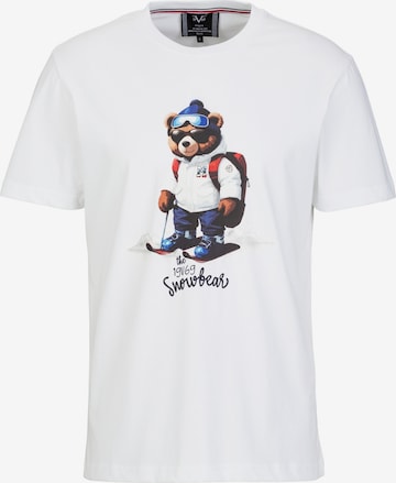 19V69 ITALIA - Camisa 'Rafael Snowbear' em branco: frente