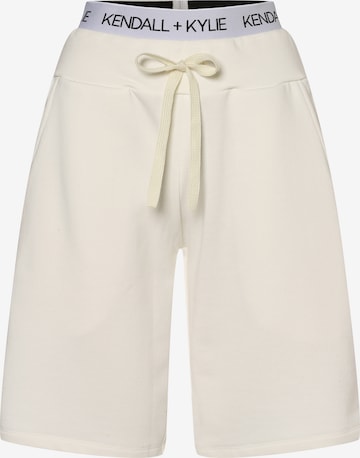 KENDALL + KYLIE Loose fit Pants in Beige: front